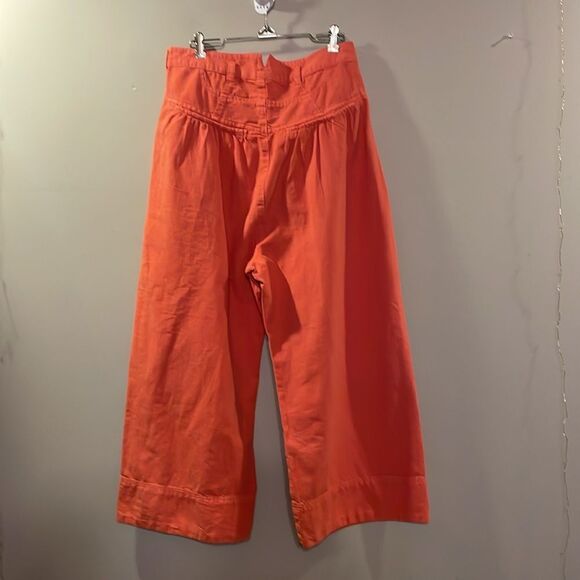 Free People Wide Leg Pants in Orange - Picture 10 of 15